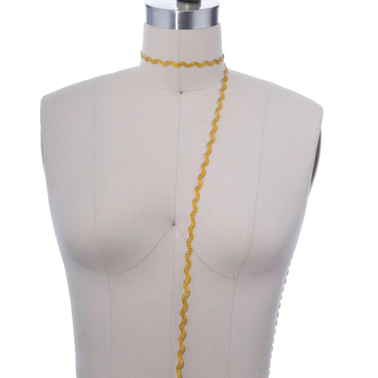 2 Yards Gold Metallic Ric Rac Trim for Sewing, Crafting, and Home Decor Embellishment